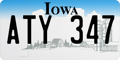 IA license plate ATY347