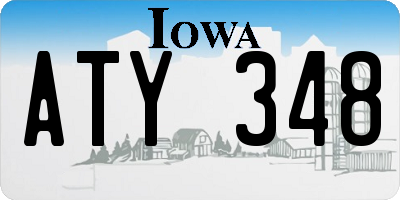 IA license plate ATY348