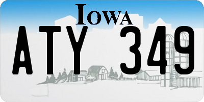 IA license plate ATY349