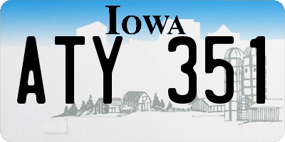 IA license plate ATY351