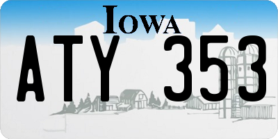 IA license plate ATY353