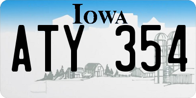 IA license plate ATY354
