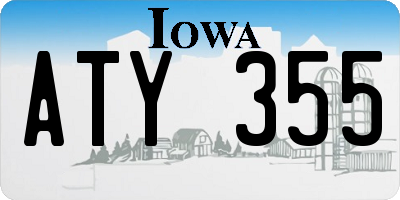 IA license plate ATY355