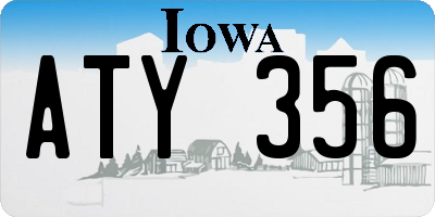IA license plate ATY356