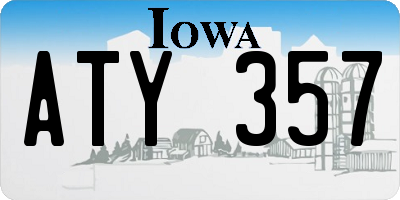 IA license plate ATY357