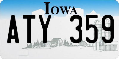 IA license plate ATY359