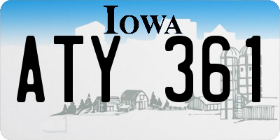 IA license plate ATY361