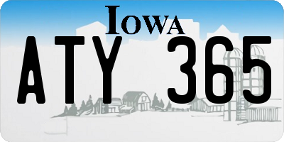IA license plate ATY365