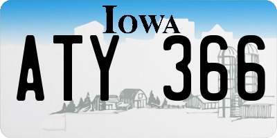 IA license plate ATY366
