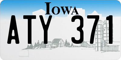 IA license plate ATY371