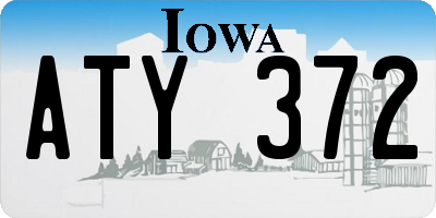 IA license plate ATY372
