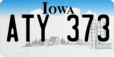 IA license plate ATY373