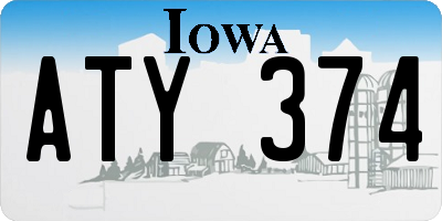 IA license plate ATY374