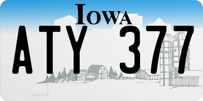 IA license plate ATY377