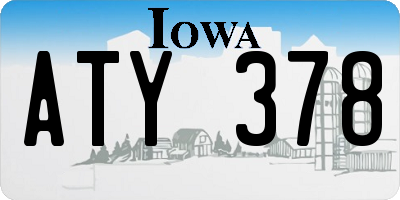 IA license plate ATY378