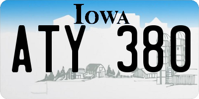 IA license plate ATY380