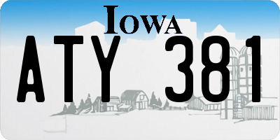 IA license plate ATY381