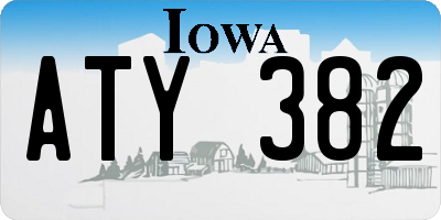 IA license plate ATY382