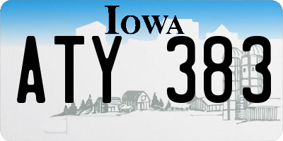 IA license plate ATY383