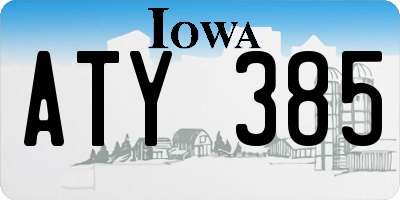 IA license plate ATY385