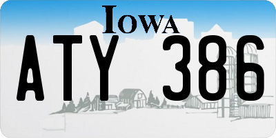 IA license plate ATY386