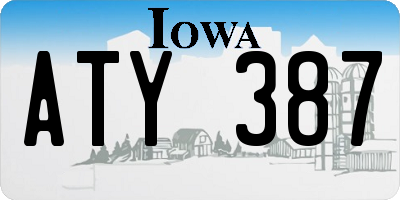 IA license plate ATY387