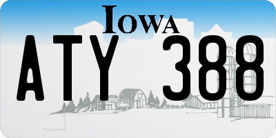 IA license plate ATY388