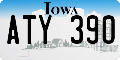 IA license plate ATY390
