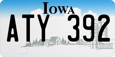 IA license plate ATY392