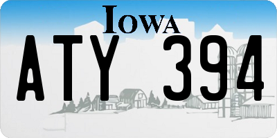 IA license plate ATY394