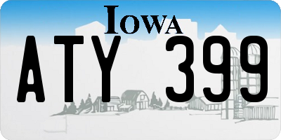 IA license plate ATY399