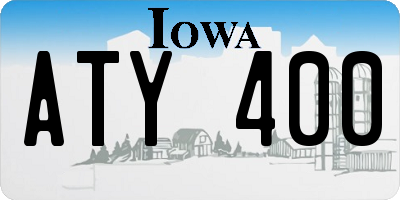 IA license plate ATY400
