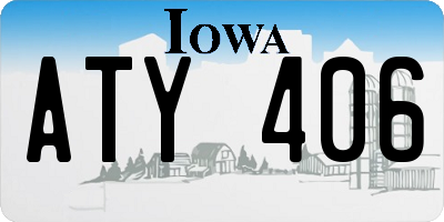 IA license plate ATY406