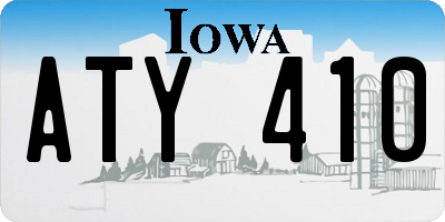 IA license plate ATY410