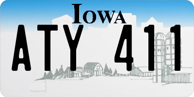 IA license plate ATY411