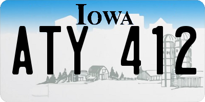 IA license plate ATY412