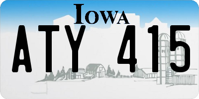 IA license plate ATY415