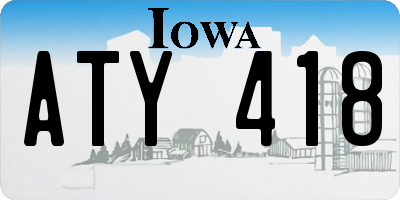 IA license plate ATY418