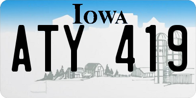 IA license plate ATY419