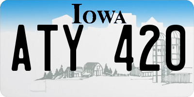 IA license plate ATY420