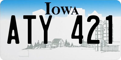IA license plate ATY421