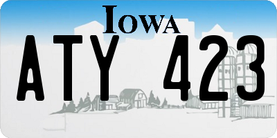 IA license plate ATY423