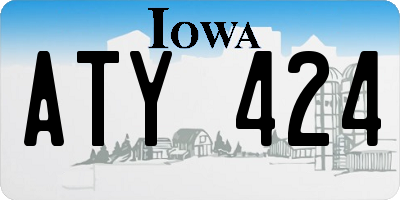 IA license plate ATY424