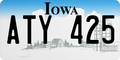 IA license plate ATY425