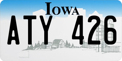 IA license plate ATY426