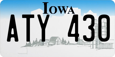 IA license plate ATY430