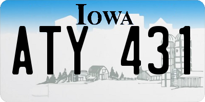 IA license plate ATY431