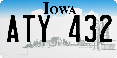IA license plate ATY432