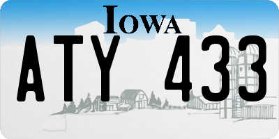 IA license plate ATY433