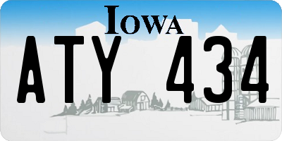 IA license plate ATY434